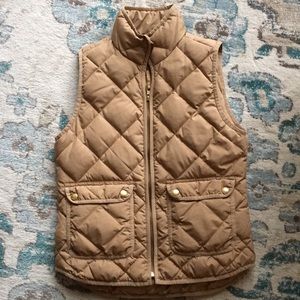 Camel J Crew Puff Vest